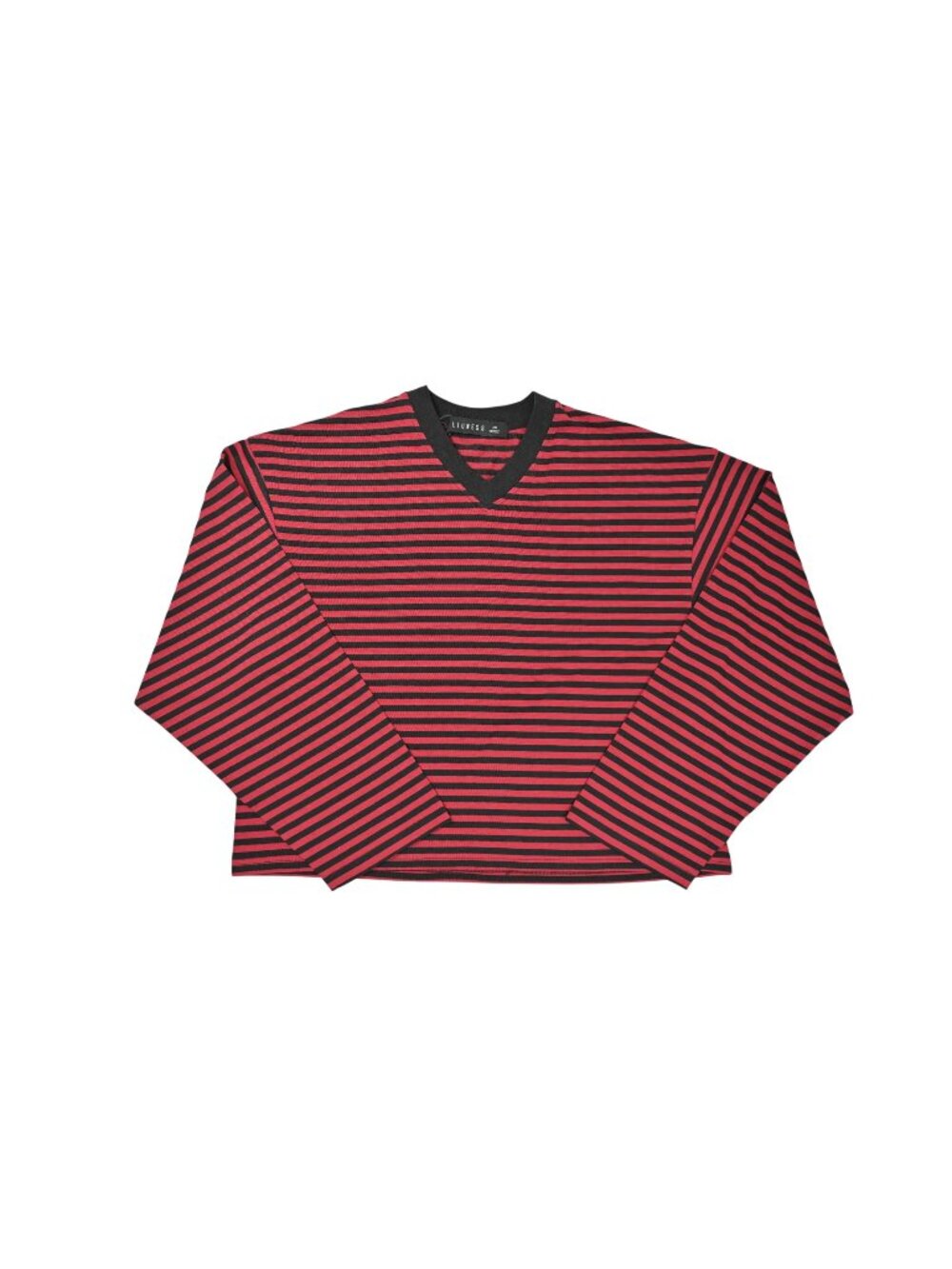 Lioness Bloom V Long Sleeve Top in Cherry Ink Stripe